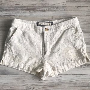 A&F Lace with Gold Shimmer Shorts